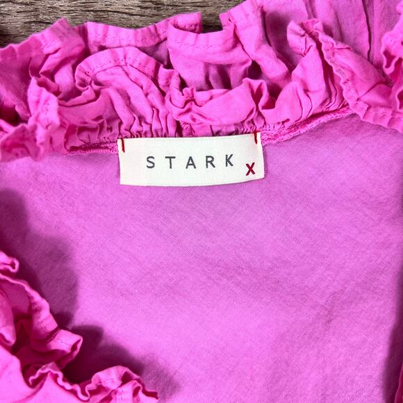 Stark X Women's Duke Top Pink Ruffle Top - Picture 5 of 6